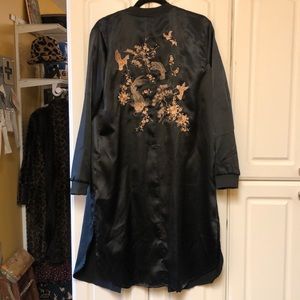 Unique Embroidered longline bomber